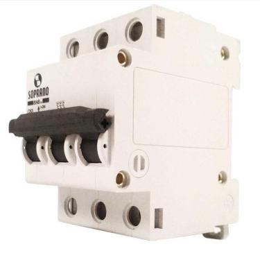 Imagem de Disjuntor Soprano DIN 3P 10A SHB-GII Curva C Branco