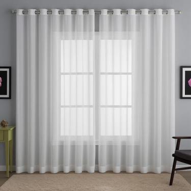 Imagem de Cortina Voil Transparente Sem Forro Sala Ou Quarto 6,00 x 3,50 - FF En