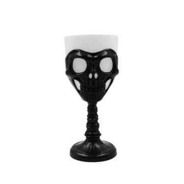 Imagem de Taça Halloween - Branco e Preto - Caveira - 250ml - 1 unidade - Rizzo