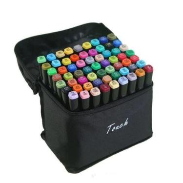 Imagem de Kit Canetinhas Coloridas Pontas Duplas Coloridas 48 Cores