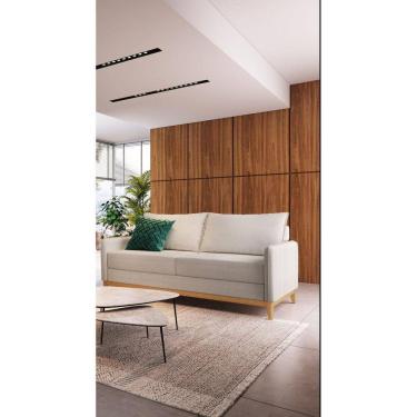 Imagem de Sofá 2 Br 0,6 2 Ass 0,80 Lugano 3 Lugares Bipartido Off White