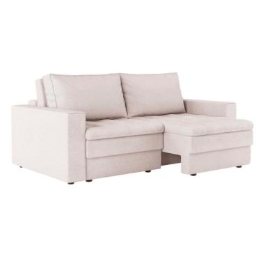 Imagem de Sofá 3 Lugares Retrátil Berna Linho Cru 210 cm