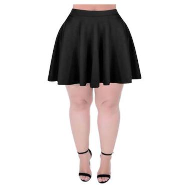 Imagem de Saia Rodada Godê Roupa feminina - topbrasil , Preto, PP