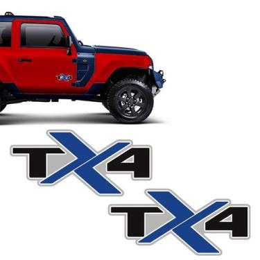 Imagem de Adesivos P/ Troller Tx4 20/21 Portas Lateral Azul Genérico - SPORTINOX