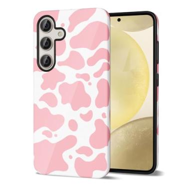 Imagem de Svanove Capa de telefone com estampa de vaca para Samsung Galaxy S24 feminina, linda capa de vaca para mulheres e meninas, design de estampa animal retrô legal de luxo, padrão estético Y2k Slim Hard