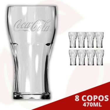 Imagem de 8UNI Copo Coca-Cola Contour 470ML Refresco Clássico Nadir - NADIR FIGU