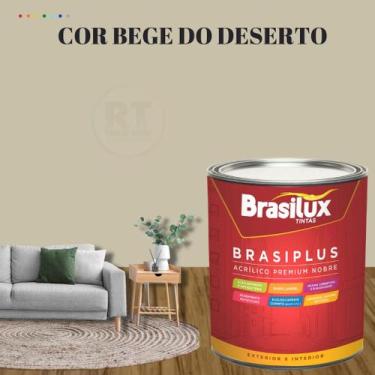 Imagem de Tinta de Parede Semi Brilho Marrom 800ml Brasiplus Acrilica Lavável. -