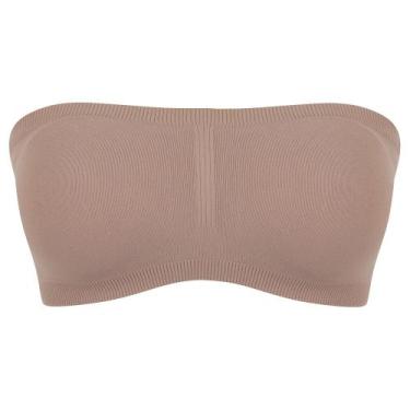 Imagem de Sutiã Top Faixa Bojo Removível sem alça Trifil, Macadâmia, P