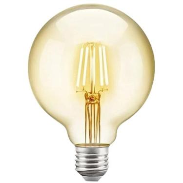 Imagem de Lâmpada Vintage Filamente Led Decorativa Retrô Vintage Âmbar Globo G12