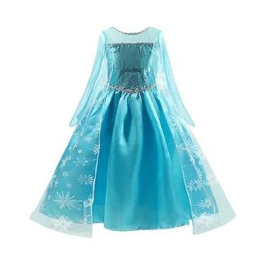 Imagem de Vestido de Princesa Elsa Frozen para Meninas - Carnaval, Baile de Form