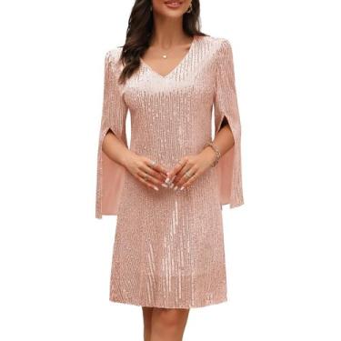 Imagem de Vestido COOAN, coquetel para convidados de casamento e lantejoulas for