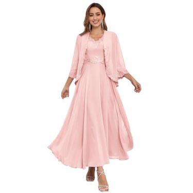 Imagem de Vestido Mother of The Bride CDSSL Tea Length Blush Pink Tamanho 12