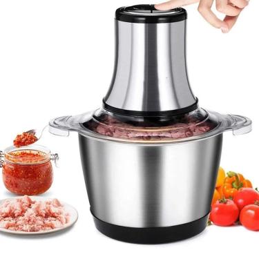 Imagem de Mini Processador Eletrico Alimentos Triturador Moedor Carne Verduras Legumes Tempero Comida Cocçao Cozinha Restaurante