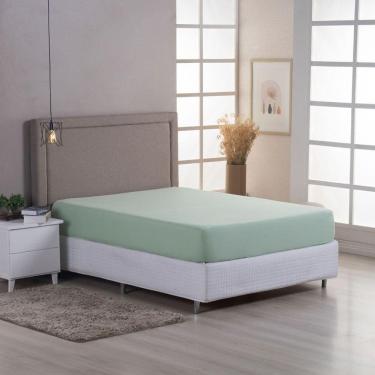 Imagem de Lençol De Baixo Minimal King Avulso Com Elástico 01 Peça Malha 100% Algodão - Verde