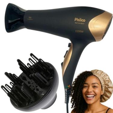 Imagem de Secador de cabelo profissional philco potente 2200w bivolt e brinde, P