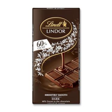 Imagem de Chocolate Extra Amargo 60% Cacau com Recheio Cremoso Lindor Caixa 100g 18 Unidades Lindt