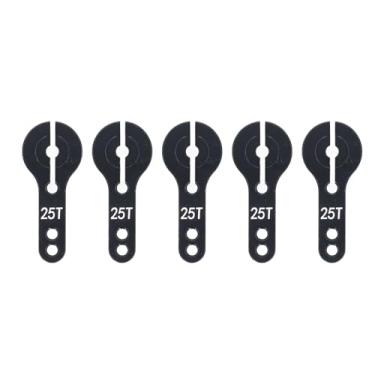 Imagem de RiToEasysports 25t Chifres Servo, 5 Pcs Liga de Alumínio M3 Threads RC 35mm Braços de Direção para Controle de Carro de Controle Remoto Avião de Caminhão (Preto)