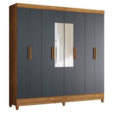 Imagem de Guarda Roupa Casal Marajó 8 Portas com Espelho - Moval