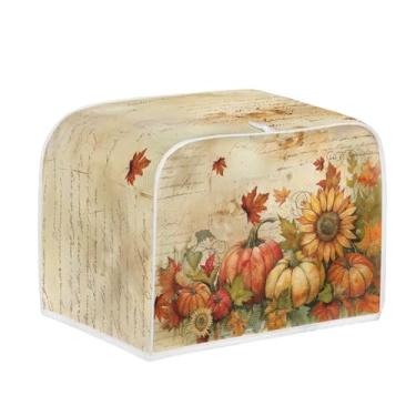 Imagem de JOAIFO Capa de torradeira de abóbora, 4 fatias, decoração de cozinha de outono, torradeira, capa protetora para máquina de fazer pão para pequenos eletrodomésticos de cozinha, sala de jantar