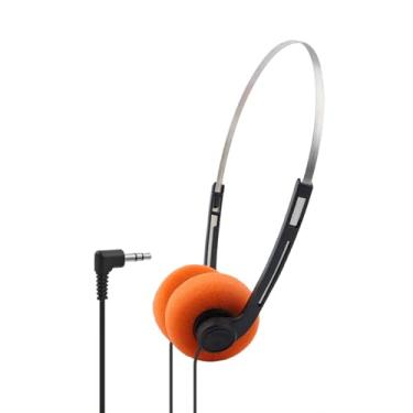 Imagem de Fones de ouvido retro-auriculares, mini fones de ouvido estéreo leves com cabo, fone de ouvido vintage dos anos 80 anos 90 com fio, fone de ouvido estéreo Hi-Fi para a maioria dos telefones celulares