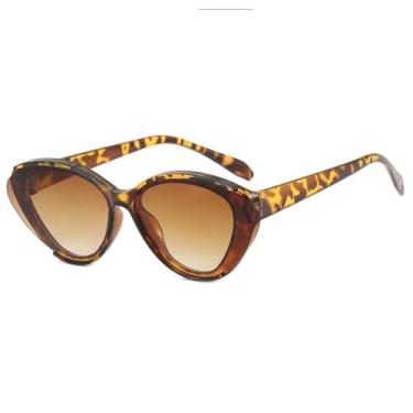 Imagem de Óculos de sol estilo gatinho com lentes vintage e armação retrô com proteção UV400, óculos da moda para mulheres (7)