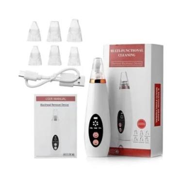 Imagem de Removedor de Cravos Extrator Sugador Espinhas Poros Cleaning Acne a Vácuo Elétrico Aparelho Sucção Dermobrasão Recarregável USB Portátil Peeling Limpeza Facial Aspirador Cuidados Rosto Nariz Máquina Espremedor Tirar Cravos FAZING (Rosa)