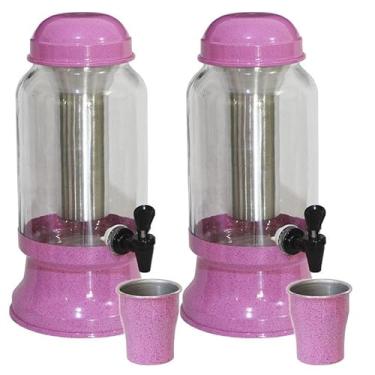 Imagem de 2 Suqueira Barrica Vidro 3,2 Lt com Porta Gelo(Rosa Pig)