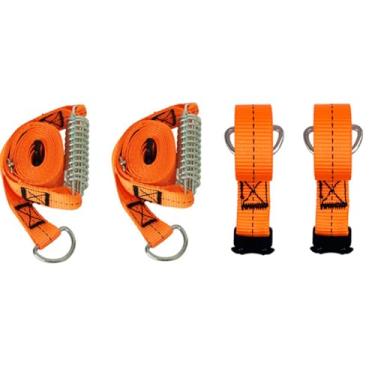 Imagem de oshhni Kit de amarração de toldo versátil e duas fivelas, alcance de 126 a 252 cm, com 2 tiras e mola de absorção de choque para estufa de tenda