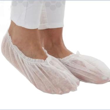 Imagem de 100 Unidades Propé Descartável em TNT Sapatilha Descartável com Elástico