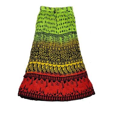 Imagem de Saia Indiana Maia Cigana Rodada Longa Vários Modelos - Bali, Vermelho,