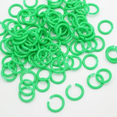 Imagem de LOUZAGO 100 peças de anéis de plástico para fichário de 3/4 polegadas, anéis de livro de folha solta verde, anel de cartão de índice, clipes de chaveiro flexíveis para livro, cartões de índice, papel