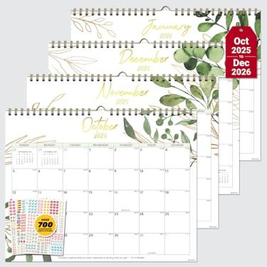 Imagem de Calendário de parede de 18 meses - Calendário de parede verde mensal, calendário de parede 2024, calendário de parede 2024-2025, calendário de parede mensal para parede, calendário para calendários de parede, calendário de parede, calendário mensal de parede