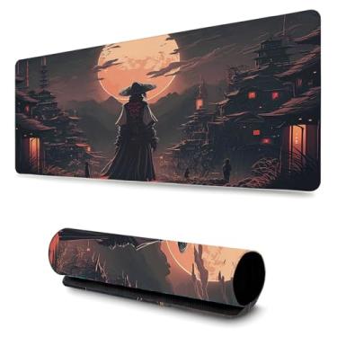 Imagem de Mouse Pad Gamer Profissional Confortável Antiderrapante Escritório e Games 90x40cm Diversas Estampas Samurais (Samurai | 9)