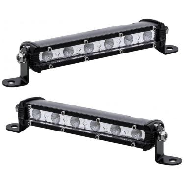Imagem de Barra de Luz LED Off Road com 1530 Lúmens a Prova dÁgua IP68 12V 24V 18W, 2Un, ST, Preto