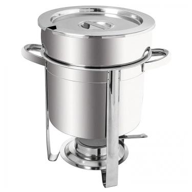 Imagem de Rechaud Redondo 11L Aquecedor de Sopa em Aço Inoxidável, Tiger Chef