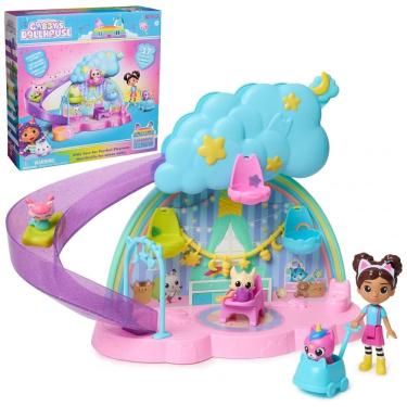 Imagem de Playset Gabby`s Dollhouse Kitty Care Ear Purrfect Playroom com 17 Peças e 4 Figuras de Brinquedo - Móveis e Acessórios de Boneca