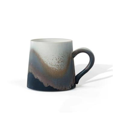 Imagem de hezhuhe2258 Caneca de café azul, conjunto de 1 caneca de forno de 326 g com capacidade para escritório e casa, armazenamento seguro para lava-louças e micro-ondas