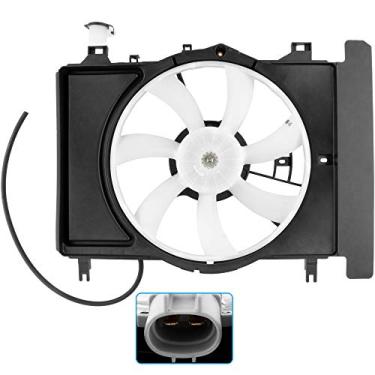 Imagem de Conjunto de ventoinha de resfriamento de condensador de radiador BOXI compatível com Toyota Yaris Hatchback/Sedan 2007 2008 2009 2010 2011 2012 2013 2014 (substitui 16711-21110 620-549 621620)