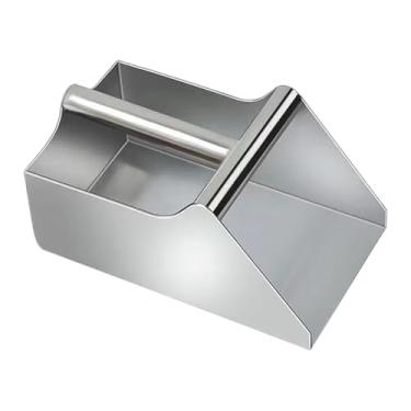 Imagem de Stgfyxgs Pá de lixo de aço inoxidável, pá de mão, de mão para suprimentos de serviços alimentícios, 25 Cm X 14.5 Cm X 12