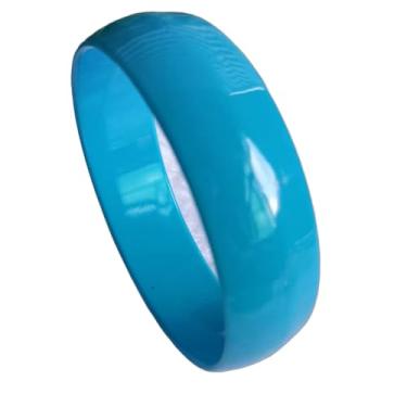 Imagem de Pulseira de néon dos anos 80, pulseiras coloridas redondas de resina acrílica, vintage, cor doce, grossa, placa de acetato de tartaruga, pulseiras para mulheres, joias de festa, presentes, Acrílico