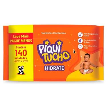 Imagem de Toalhas Umedecidas Piquitucho Hidrate - 140 Unidades para Higiene do B