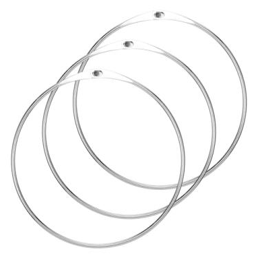 Imagem de 3 argolas grandes de metal para cartões de índice, fácil de abrir e fechar, anéis de metal para artesanato, livro, chaveiro, casa, escritório, fotos, arquivos, suprimentos de artesanato