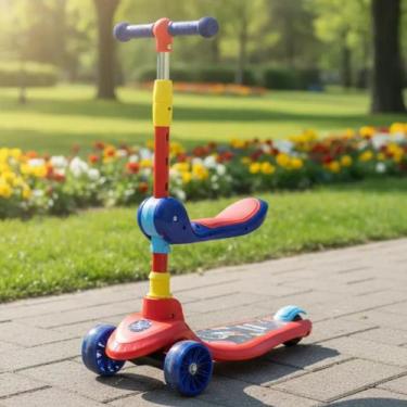 Imagem de Patinete Infantil com Assento Removivel Guidão de Ajuste Brinquedo Cri