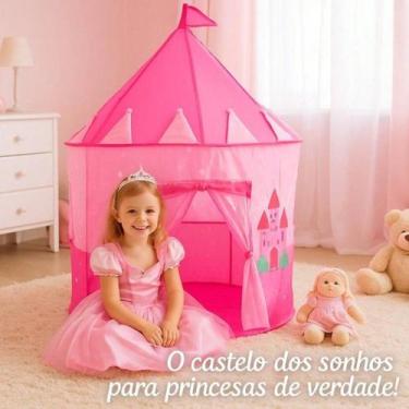 Imagem de Barraca Infantil Castelo Tenda Cabana Fácil Montagem Cor Azul - Mrseme