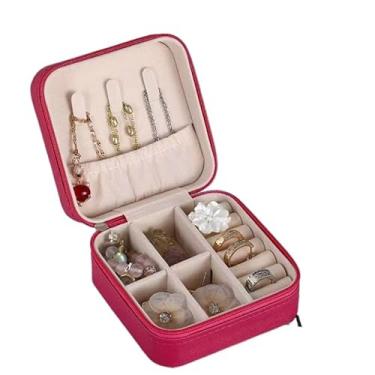 Imagem de KIT 2 Porta Joia De Bolsa Para Viagem Portátil/caixa de armazenamento/bolsa/anel/colar (PINK)