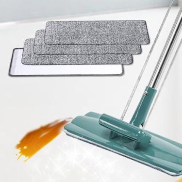 Imagem de 3 peças de substituição de microfibra esfregões domésticos laváveis em spray panos para casa almofada de pano de cabeça portátil para chão