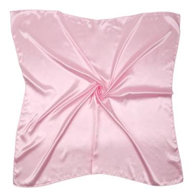 Imagem de Cachecol quadrado grande de cetim de 89 cm, acessórios de seda, praças, bandanas de praia clássicas para mulheres