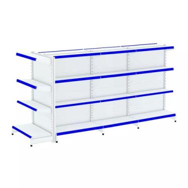 Imagem de Gondola Centro 137 Fit Ate 3 Metros 1 Ponta Branco 28b Pe Azul - AMAPÁ