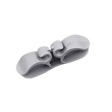 Imagem de Pacote com 2 organizadores de cabos para utensílios de cozinha - organizador de cabos USB para gerenciamento de mesa (cinza)