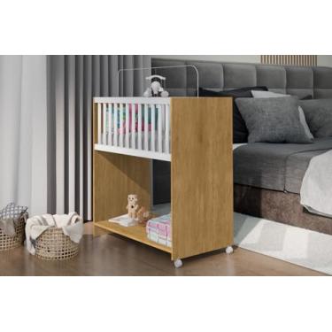 Imagem de Mini Berço Baby - JM3 Moveis (Freijó/Branco)